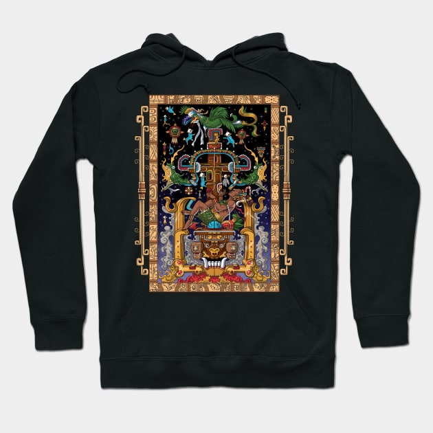 Ancient Mayan King Pakal Hoodie by underheaven